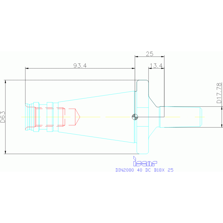 DIN2080 40 DC B18X 25