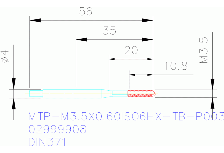 MTP-M3.5X0.60ISO6HX-TB-P003