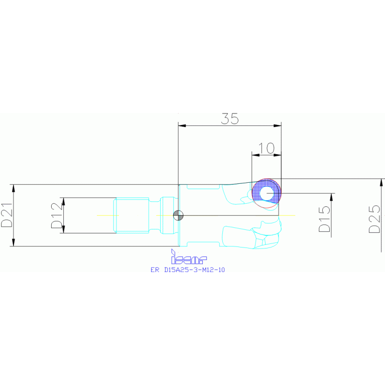 ER D15A25-3-M12-10