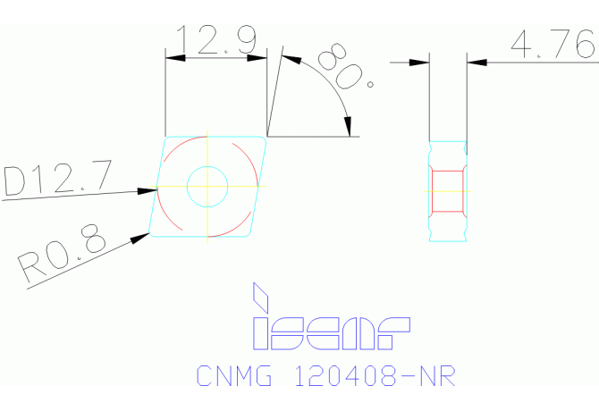 CNMG 120408-NR IC9250