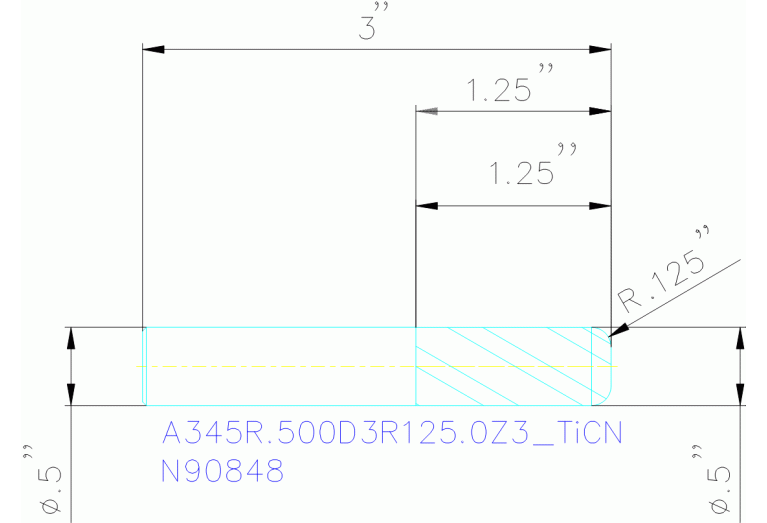 A345R.500D3R125.0Z3 TICN