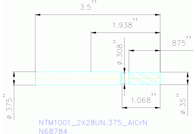 NTM1001/2X28UN.375 ALCRN
