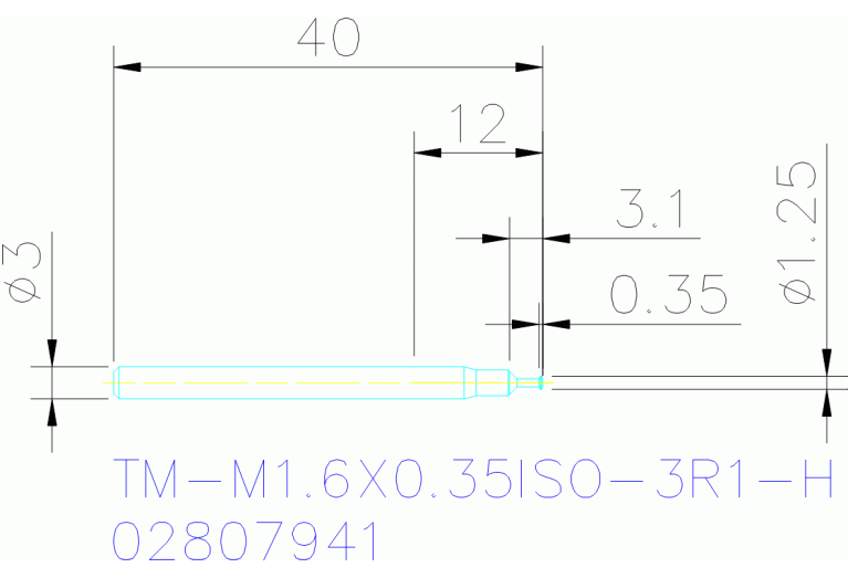 TM-M1.6X0.35ISO-3R1-H