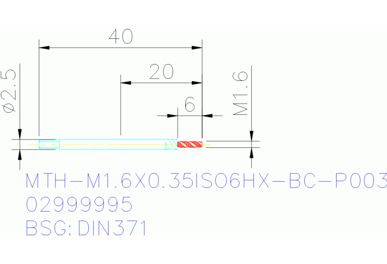 MTH-M1.6X0.35ISO6HX-BC-P003