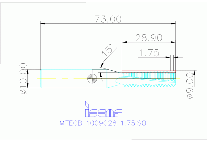 MTECB 1009C28 1.75ISO IC908