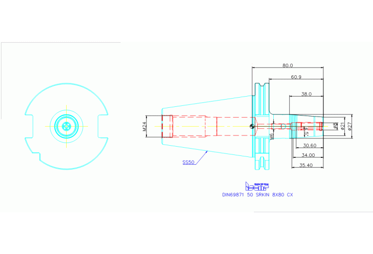 DIN69871 50 SRKIN 8X80 CX