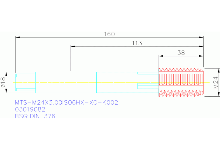 MTS-M24X3.00ISO6HX-XC-K002