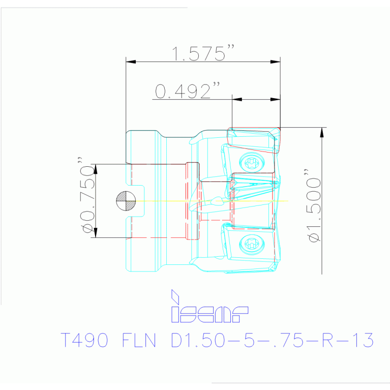 T490 FLN D1.50-5-.75-R-13