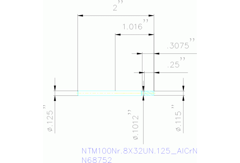 NTM100NR.8X32UN.125 ALCRN