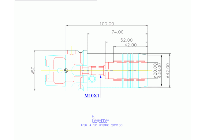 HSK A50 HYDRO 20X100