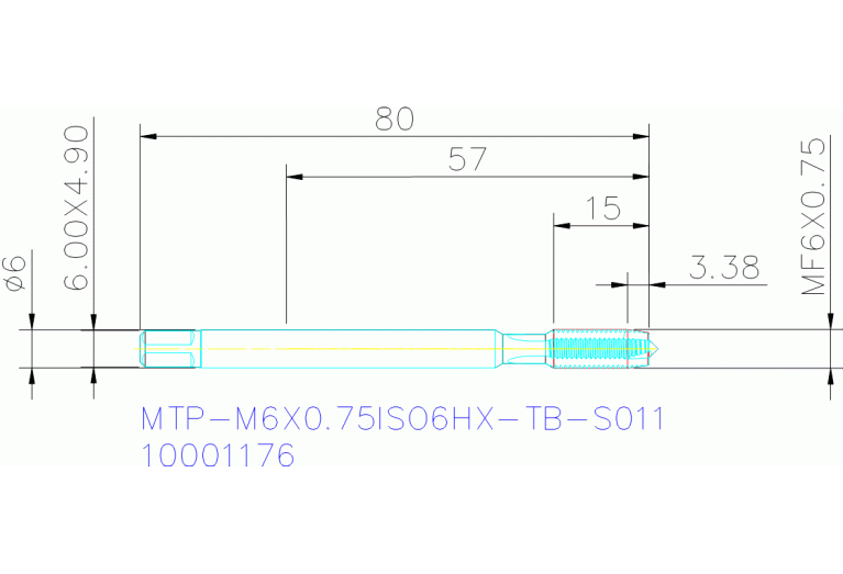 MTP-M6X0.75ISO6HX-TB-S011