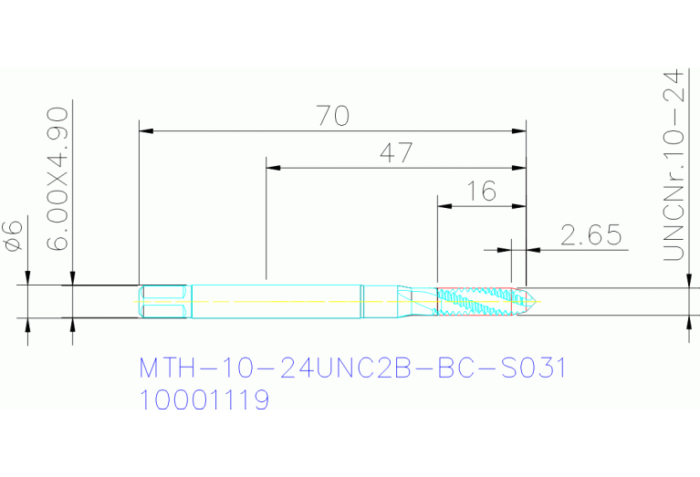 MTH-10-24UNC2B-BC-S031