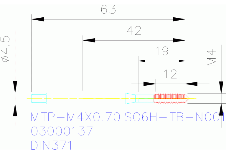 MTP-M4X0.70ISO6H-TB-N001