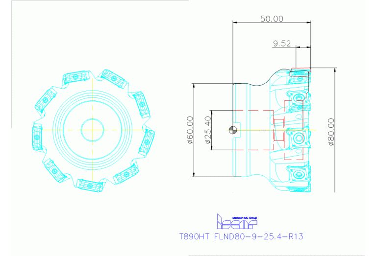 T890HT FLND80-9-25.4-R13