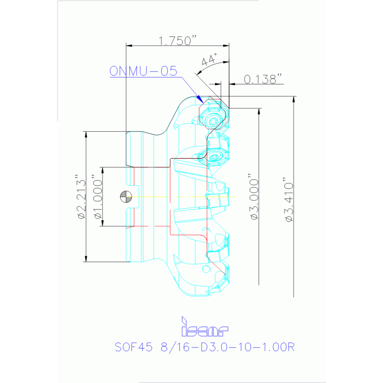SOF45 8/16-D3.0-10-1.00R