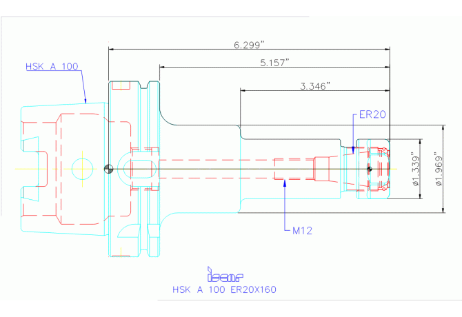 HSK A100 ER20X160