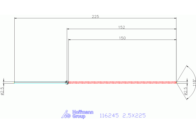 116245 2,5X225