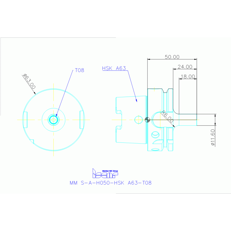 MM S-A-H050-HSK A63-T08