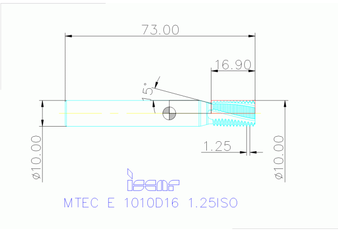 MTEC E 1010D16 1.25ISO IC908
