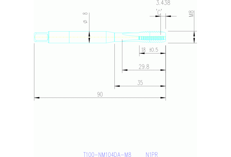 T100-NM104DA-M8 N1PR