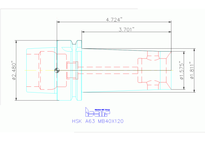 HSK A63 MB40X120