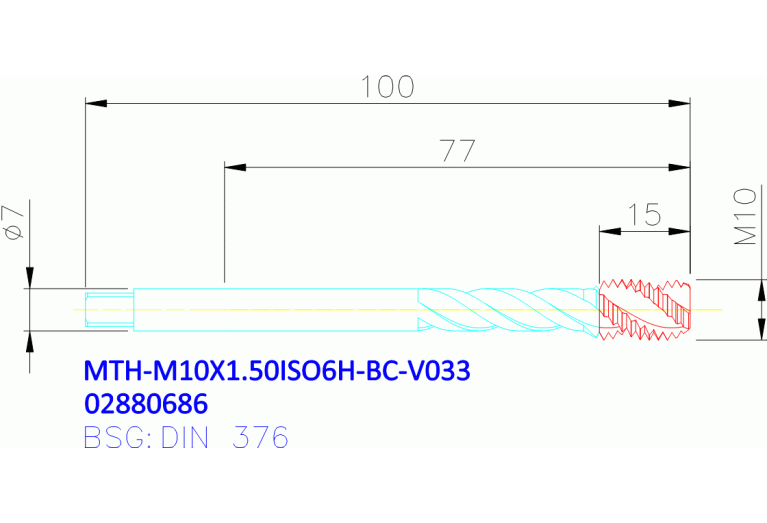 MTH-M10X1.50ISO6H-BC-V033