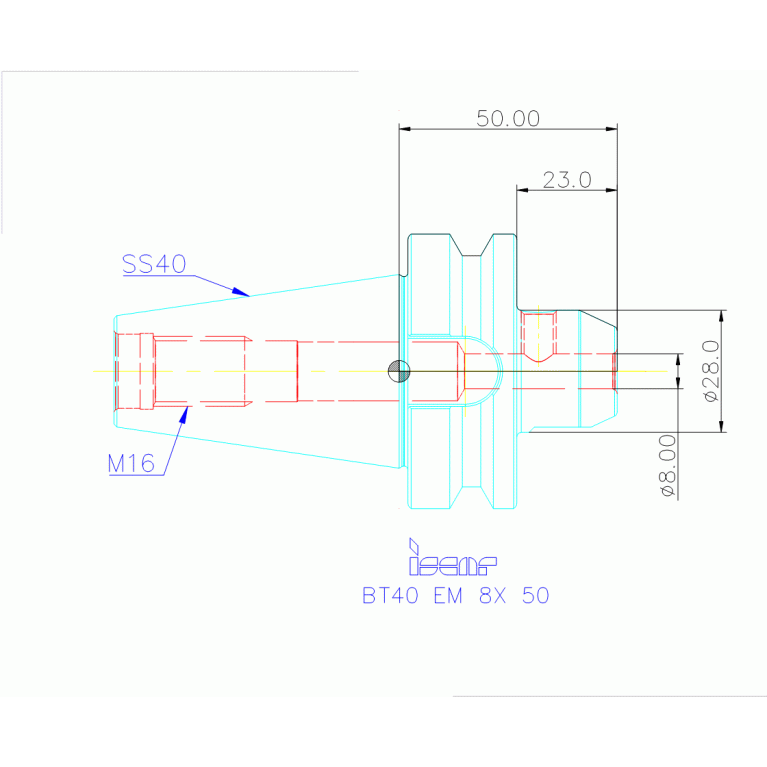 BT40 EM 8X 50