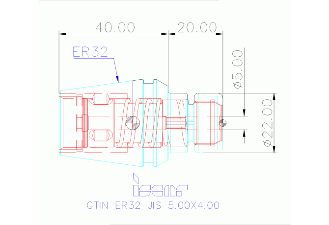 GTIN ER32 JIS 5.00X4.00