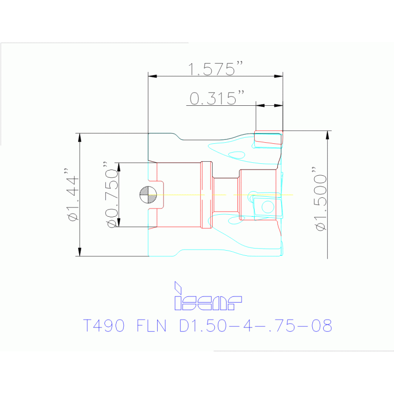 T490 FLN D1.50-4-.75-08