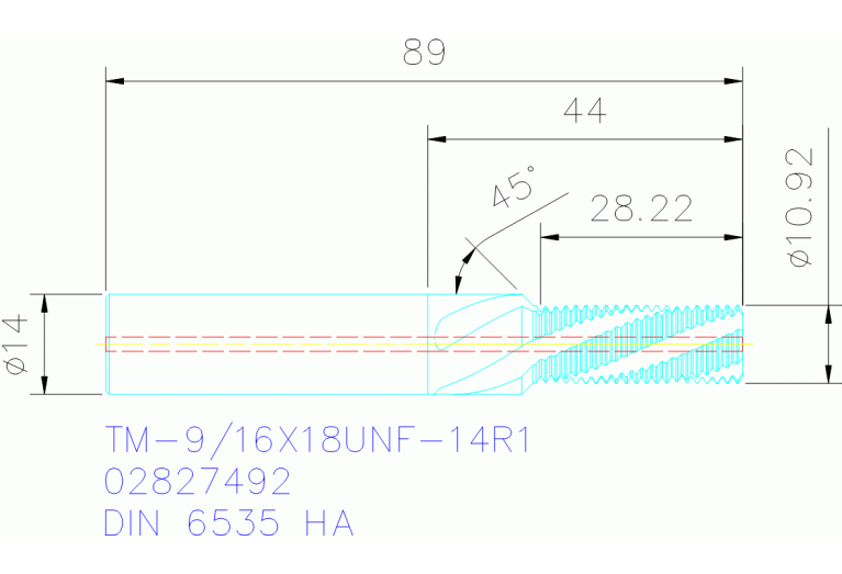 TM-9/16X18UNF-14R1