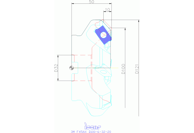 3M F45AX D100-6-32-20