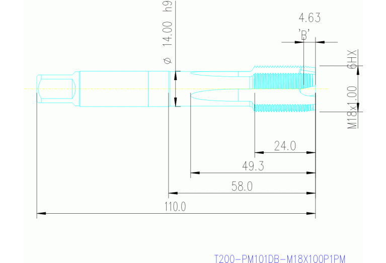 T200-PM101DB-M18X100P1PM