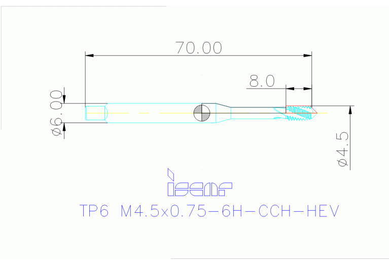 TPS M-4.5X0.75-H HEST