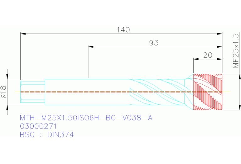 MTH-M25X1.50ISO6H-BC-V038-A