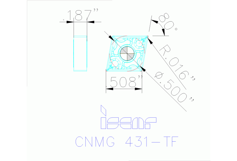 CNMG 120404-TF IC830