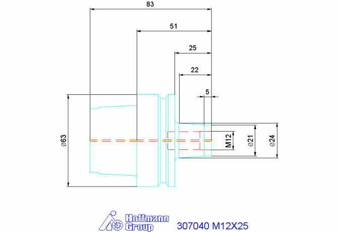 307040 M12X25