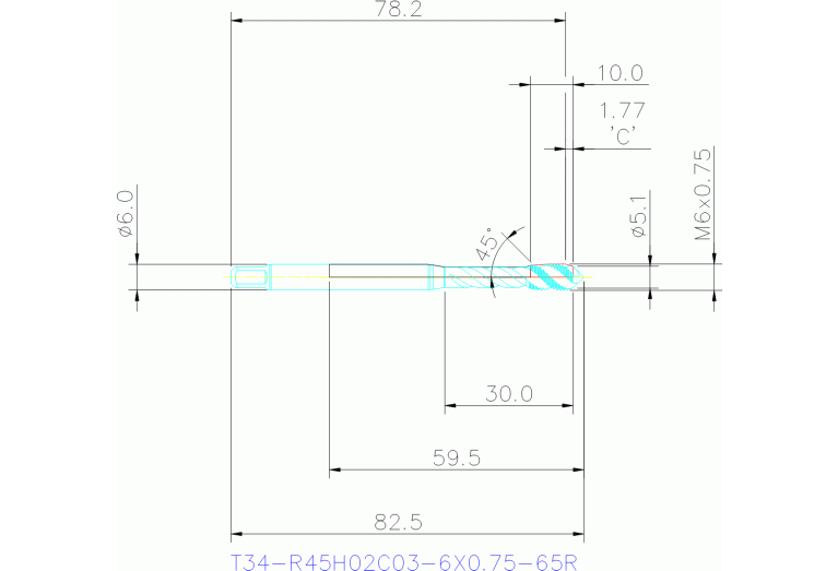 T34-R45H02C03-6X0.75-65R