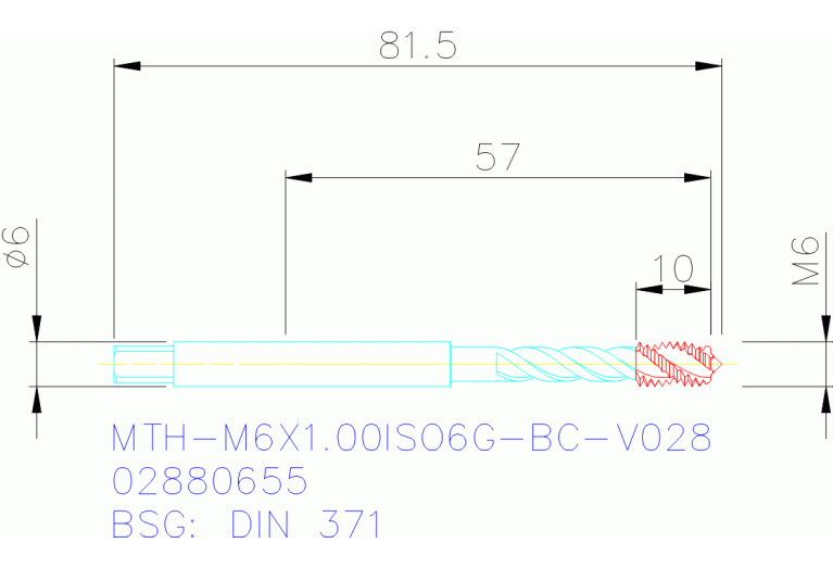MTH-M6X1.00ISO6G-BC-V028