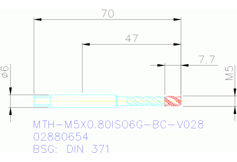 MTH-M5X0.80ISO6G-BC-V028