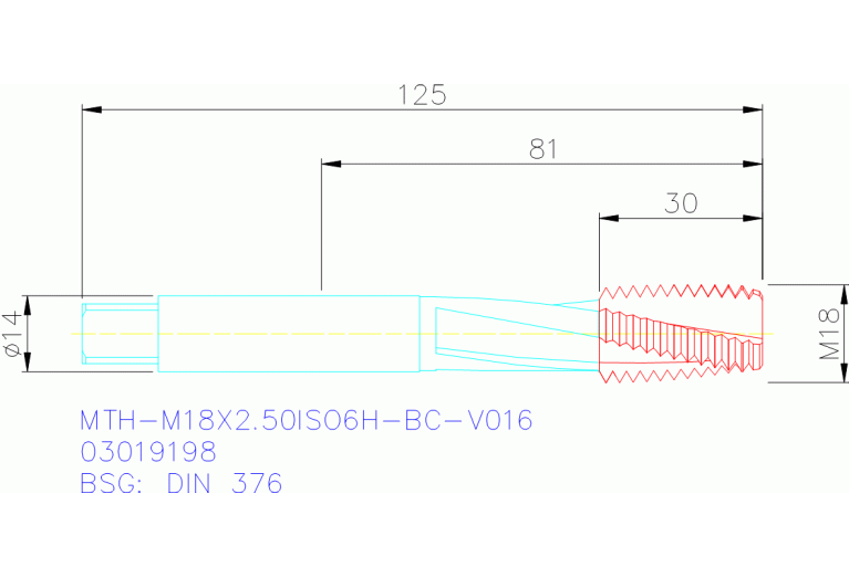 MTH-M18X2.50ISO6H-BC-V016
