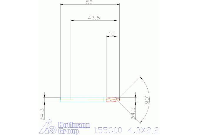 155600 4,3X2,2