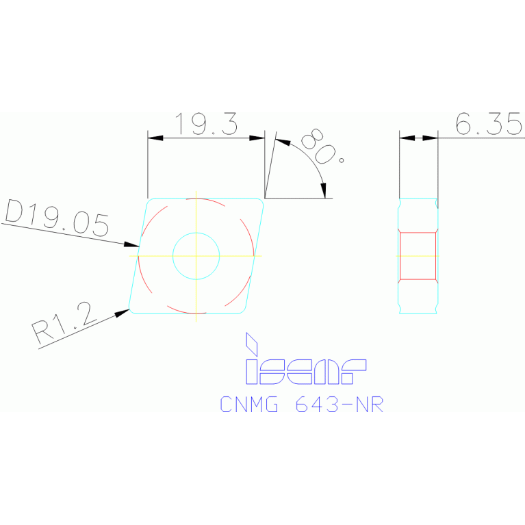 CNMG 190612-NR IC8250