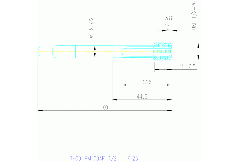 T400-PM100AF-1/2 F125