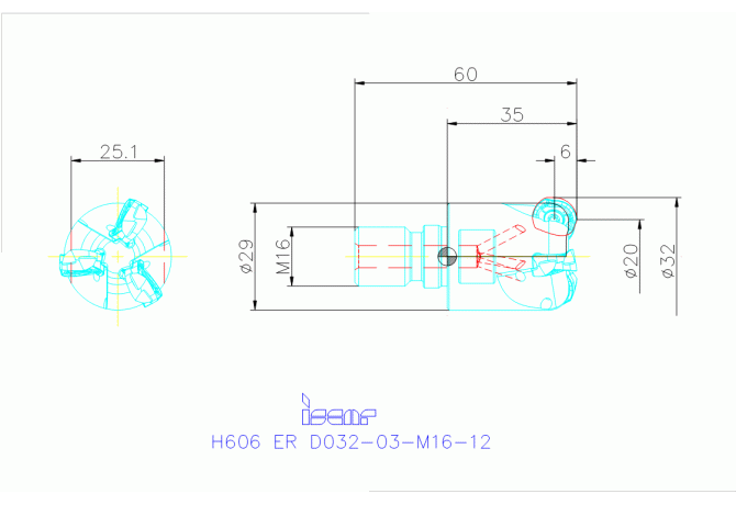 H606 ER D032-03-M16-12