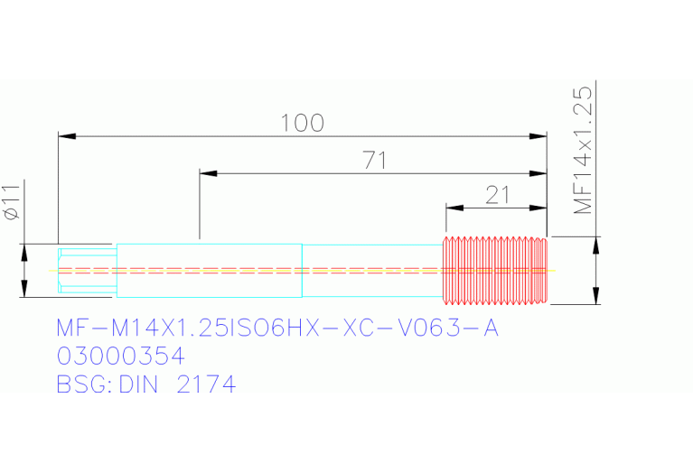 MF-M14X1.25ISO6HX-XC-V063-A