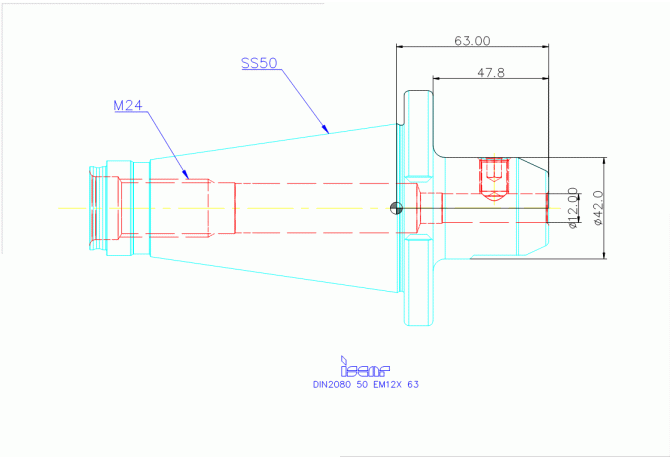DIN2080 50 EM12X 63
