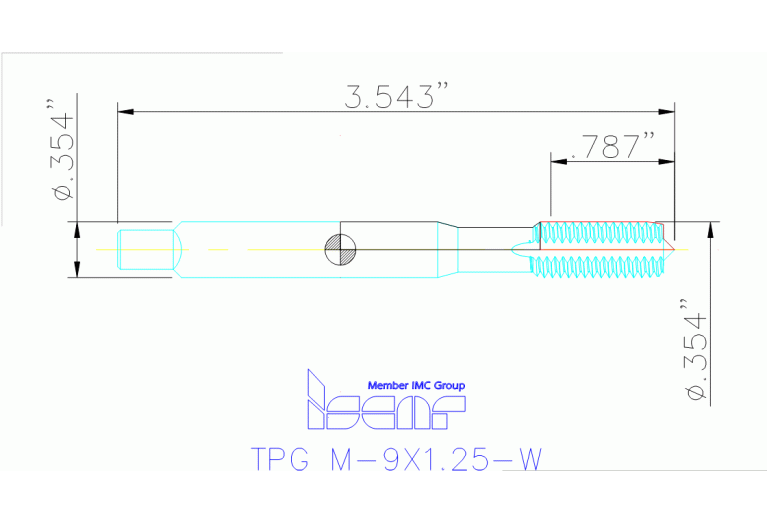TPG M-9X1.25-W HE