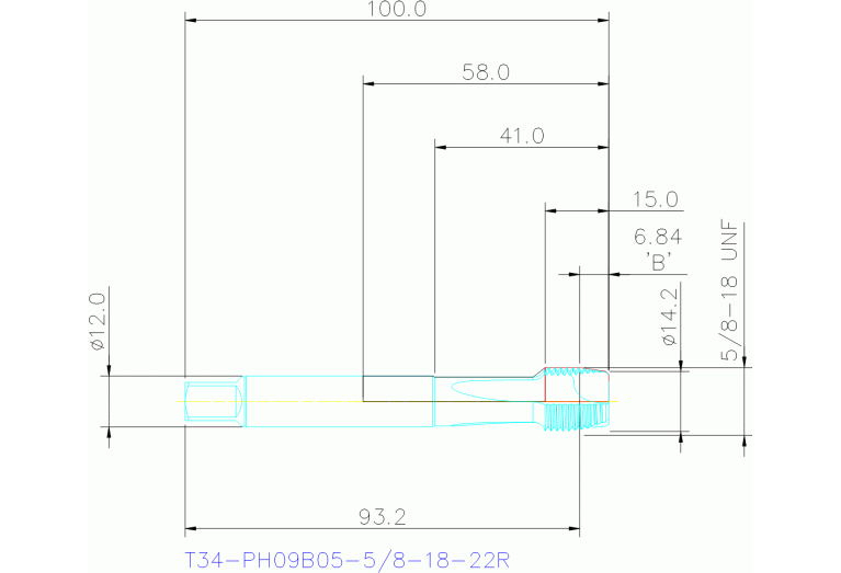 T34-PH09B05-5/8-18-22R