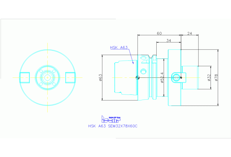 HSK A63 SEM32X78X60C