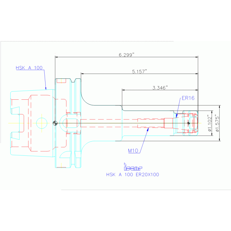 HSK A100 ER16X160